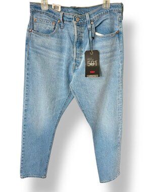 Levi’s 501 Jeans Premium Light Wash Irregular Short Skinny high rise